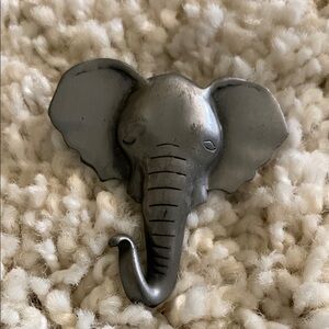 Contemporary Silver Elephant Brooch